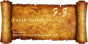 Falik Zoltán névjegykártya